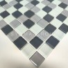 Glass mosaic tiles for bathroom and kitchen model Azan Gris