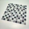 Azulejos mosaico de vidrio para baño y cocina modelo Azan Gris