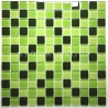 Azulejos mosaico de vidrio para cocina y baño modelo Azan Vert