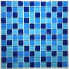 Mosaico de vidro para casa de banho e cozinha, modelo Azan Bleu