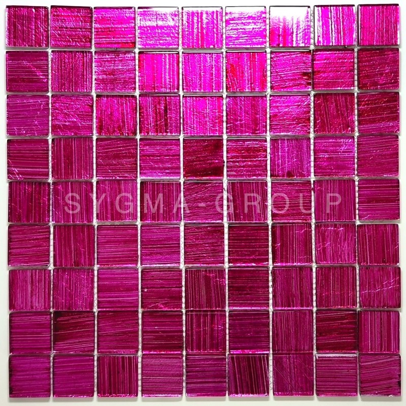 Wall mosaic, glass floor tile, Derry Rose model