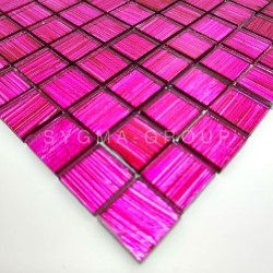 Mosaique murale, carrelage sol en verre modele Derry rose