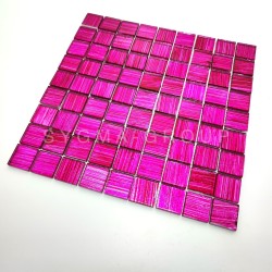 Wall mosaic, glass floor tile, Derry Rose model