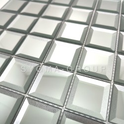 Mirror mosaic wall tiles for kitchen and bathroom, Meghan model