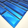 Mirror metro tiles for kitchen and bathroom Tilburg Blue model