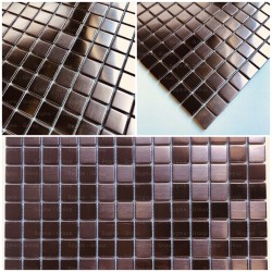 Sample of steel mosaic floor and wall tiles, Carto Cuivre model