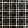 Bathroom and shower wall and floor glass tiles LORENS NOIR