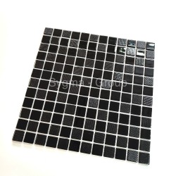 Bathroom and shower wall and floor glass tiles LORENS NOIR