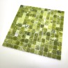 Wall cladding in green stone mosaic for a modern interior