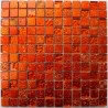 mosaïque orange en verre et pierre pour salle de bain et cuisine