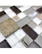 mosaico vidro e pedra